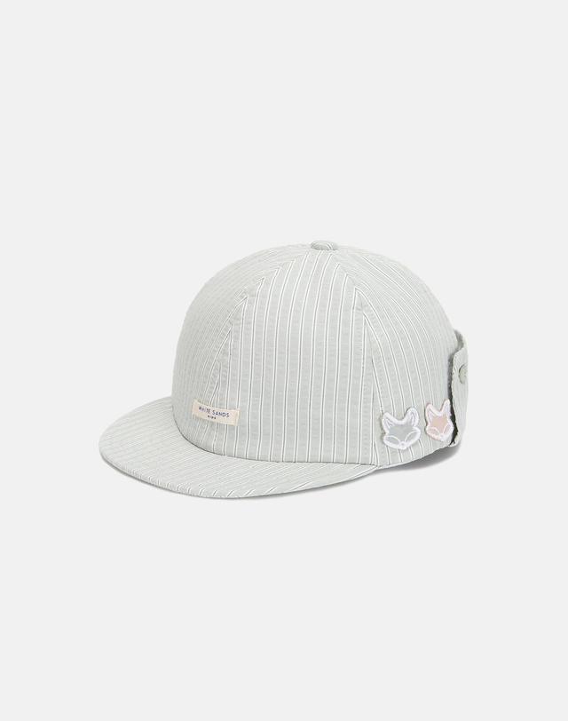 화이트샌즈 키즈 슬러브 스트라이프 플랩캡 나루아 (3 colors) 착용컷