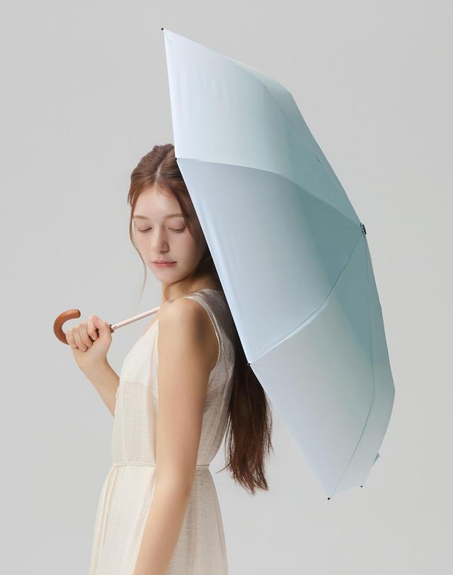화이트샌즈 700 우드 핸들 3단 UV 우양산 아바라 (4 colors) 착용컷