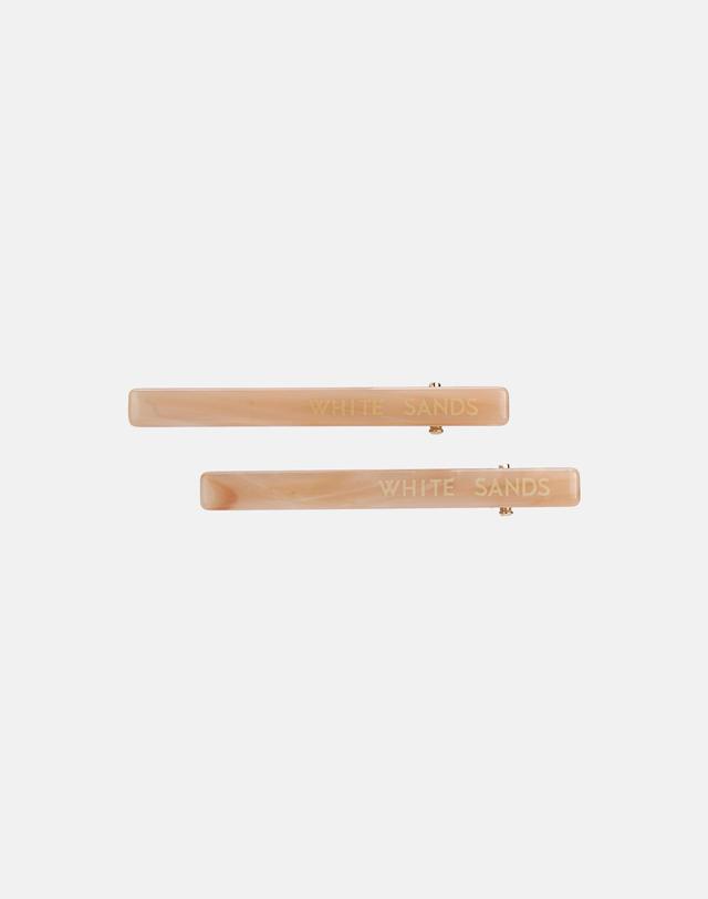 화이트샌즈 아세테이트 미라주 마블 소형 헤어핀 소레아 2PCS 1SET 착용컷
