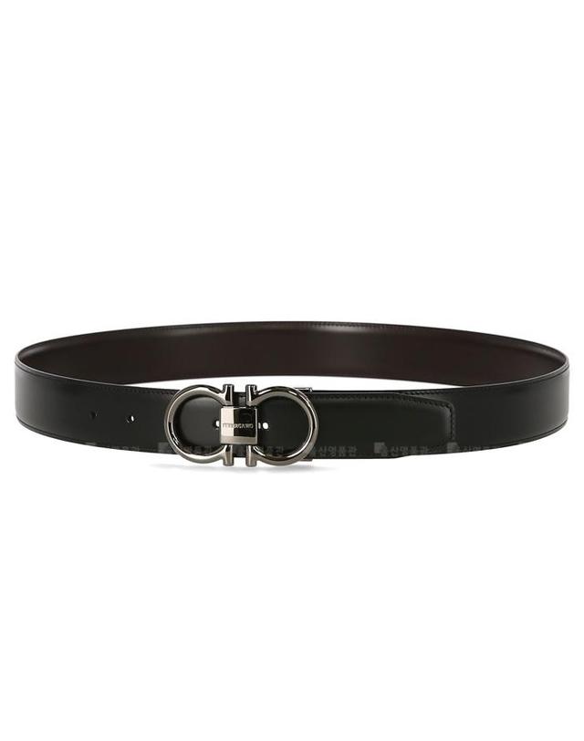 살바토레 페라가모 페라가모 간치니 양면 프리컷팅 67 9938 NERO HICKORY 694531 남성 벨트 착용컷