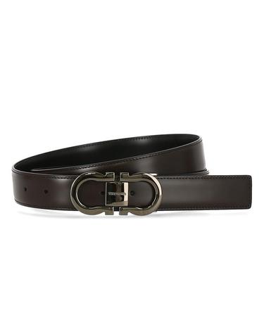 페라가모 간치니 양면 프리컷팅 67 0326 HICKORY NERO 770943 페라가모 간치니 남성 벨트
