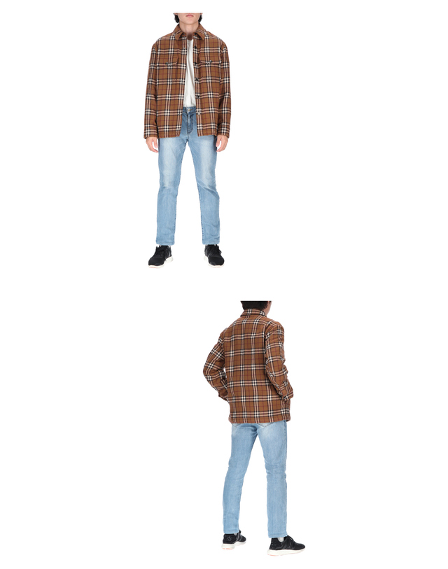 버버리 버버리 빈티지 체크 8057372 M CALMORE 남성 셔츠 자켓 착용컷