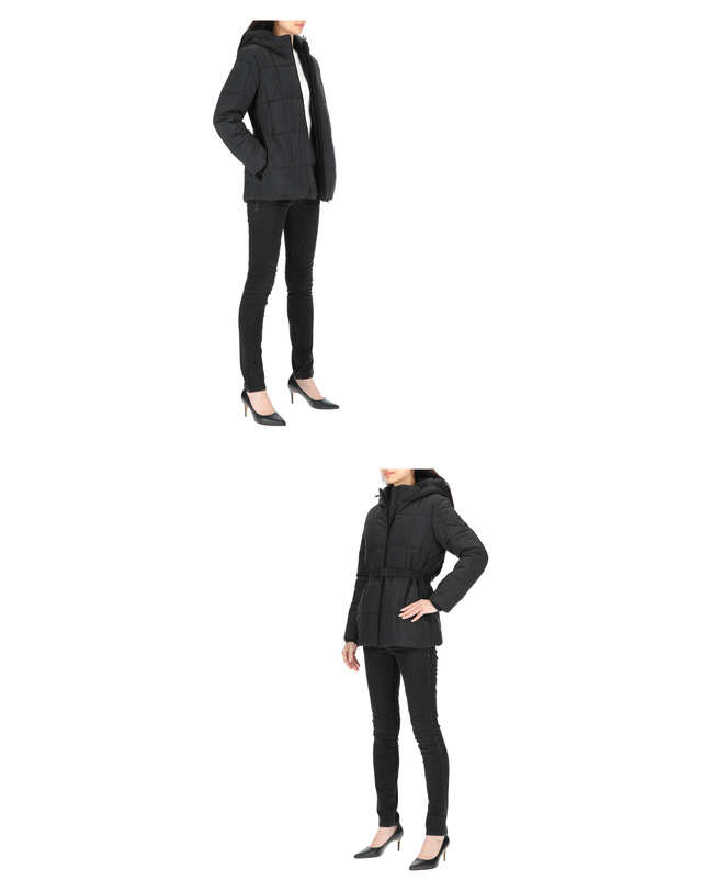 버버리 버버리 EKD 로고 8074081 W GILLINGHAM 후드 벨티드 패딩 점퍼 착용컷