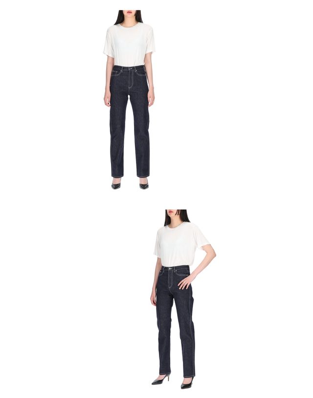 몽클레어 몽클레어 판타로네 2A00011 M2767 791 여성 데님 팬츠 착용컷