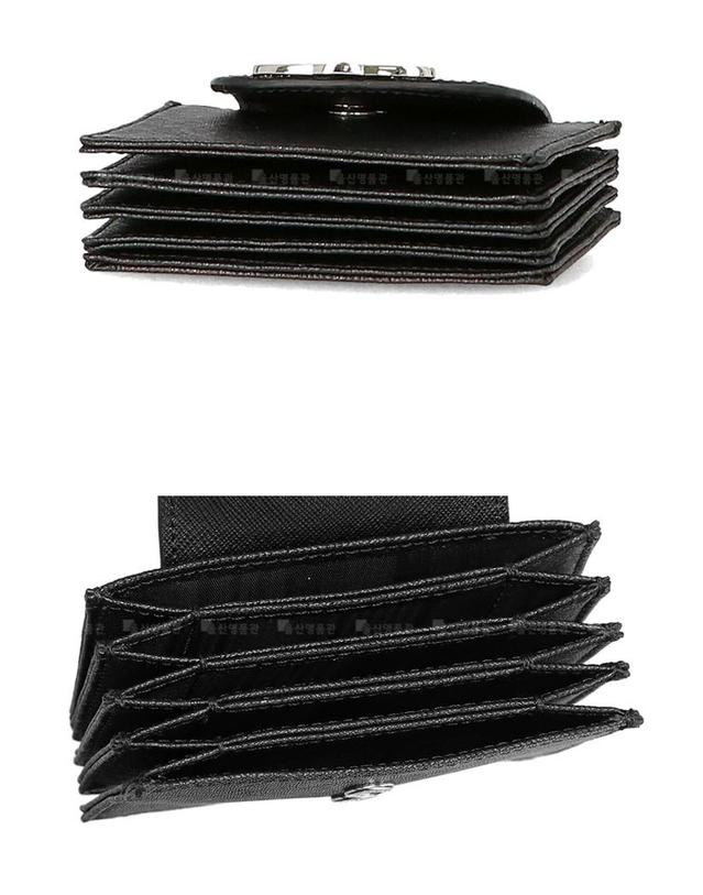 비비안 웨스트우드 ORB 로고 5402000BW L001N N401 비비안 웨스트우드 사피아노 가죽 플랩 카드 명함지갑 착용컷