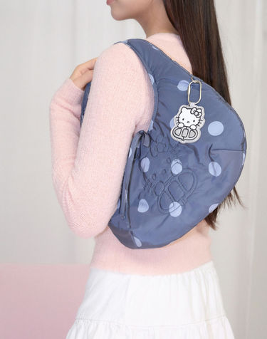[Hello Kitty x athe] 도트 그레이 키티 자수 숄더백
