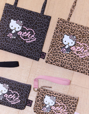 [Hello Kitty x athe] 레오파드 그레이 토트백 S
