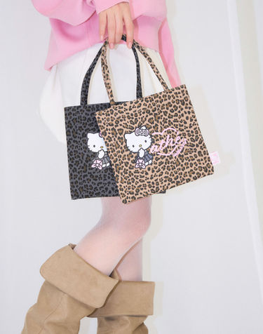 [Hello Kitty x athe] 레오파드 브라운 토트백 S