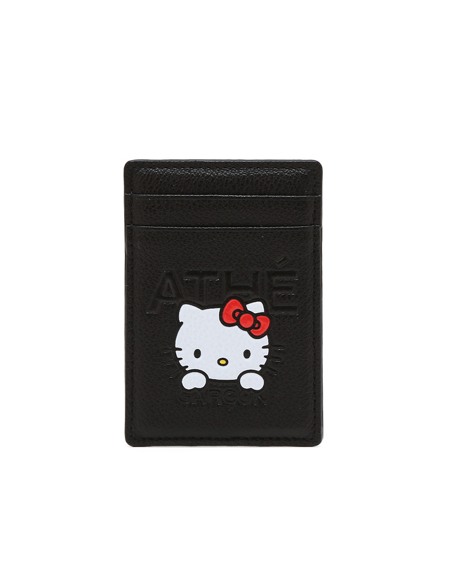 아떼 바네사브루노 액세사리 [Hello Kitty x athe] 아떼 가르송 마그네틱 카드홀더 블랙 착용컷