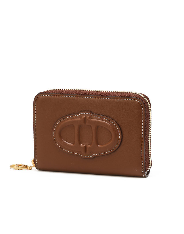 아떼 바네사브루노 액세사리 [STAMP] 브라운 스탬프 지퍼 동전 카드지갑