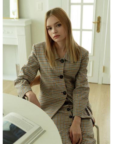 Blue & Brown Check Jacket