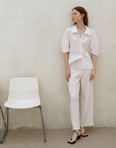White Pleated Matisse Pants