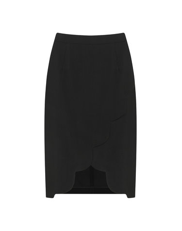 Black Skirt with Wavy Line