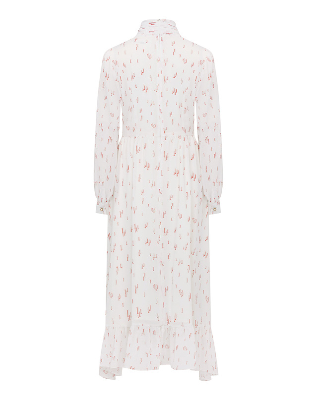 이제이노리 Printed Ivory Ribbon Long Dress 착용컷