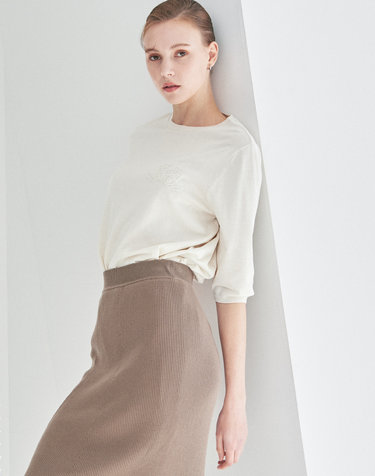[Cashmere Class] 장미자수 풀오버 Rose embroidery pullover