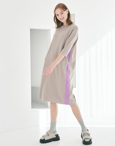 [Murray Allan]사이드 라인 컬러 포인트 드레스Side Line Color Point Dress(MD)