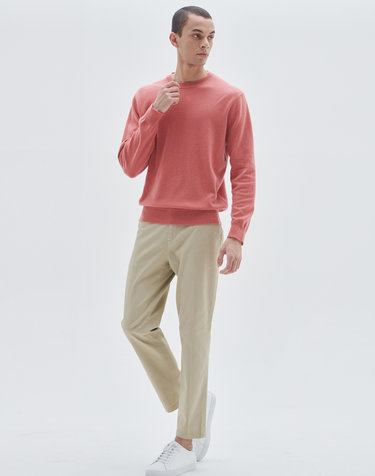 [Murray Allan] 100%캐시미어 A로고 라운드 풀오버A Logo basic round pullover(Red been)
