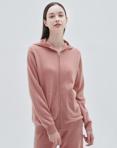 [Murray Allan] 100%캐시미어 투웨이 집업 후드 가디건Zip-up towway hoody cardigan(Apricoat)