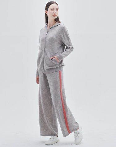 [Murray Allan] 100%캐시미어 사이드 컬러라인 팬츠Side color line pants(Pink beige(PE))