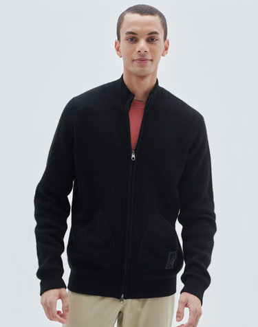 [Murray Allan] 100%캐시미어 블랙집업가디건Zip up cardigan_Black(BK)