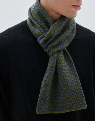 [Murray Allan] 100%캐시미어 트윌바스켓 쁘띠머플러Twill basket petite muffler(Olive)
