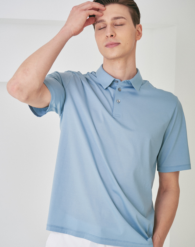 캐시미어하우스 [Murray Allan]스팬다드 핏 셔츠 Standard Shirt(CLOUD) 착용컷