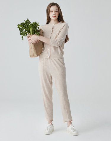 [Murray Allan]울 조거 팬츠 Wool Jogger Pants(Melange Beige(MB))