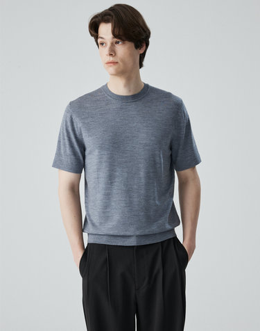 [Murray Allan] 라운드넥 하프슬리브 풀오버 Round half sleeve pullover(Grey)