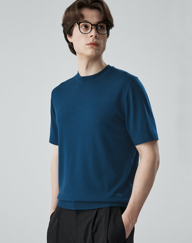 [Murray Allan] 라운드넥 하프슬리브 풀오버 Round half sleeve pullover(Royal Blue)