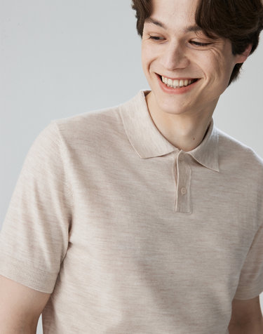 [Murray Allan] 폴로 셔츠 풀오버 Polo shirts pullover(Melange Beige)