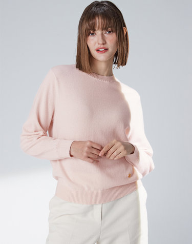 [Cashmere Class] 100%캐시미어 라운드 커브스 슬리브 풀오버(SOFT LILAC)