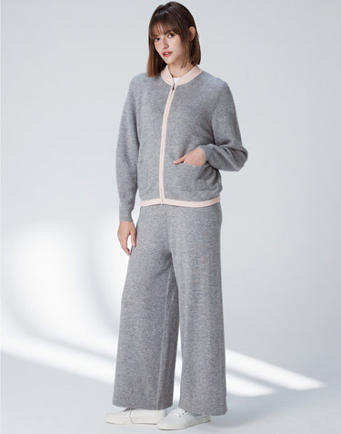 [Cashmere Class] 100%캐시미어 와이드핏 캐시미어 니트 팬츠 Wide fit knit Pants_CLOUD(CD)