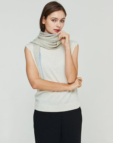 [Murray Allan] 100%캐시미어 마름모 모양 캐시미어 스카프Rhombus Shawl_Cloud Grey(UE)