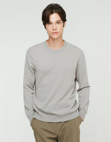 [Murray Allan] 100%캐시미어 시니처 로고 자수 크루넥 캐시미어 풀오버 A Logo Crewneck Pullover_Shadow(SD)