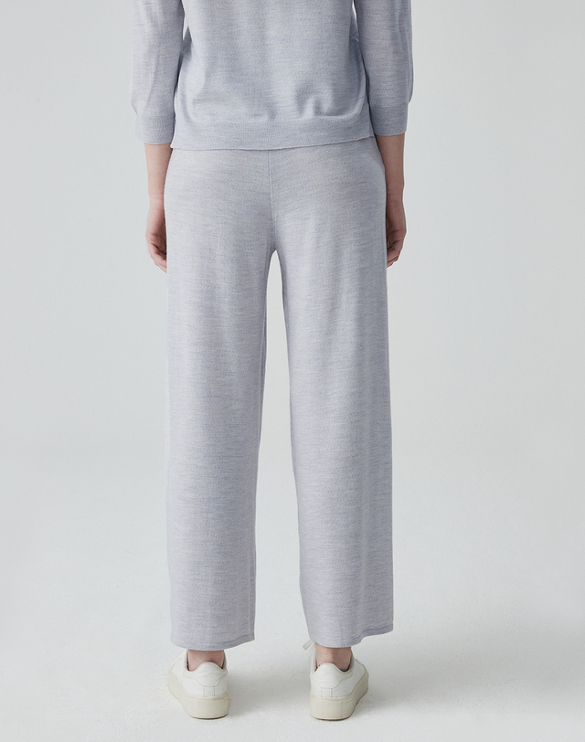 캐시미어하우스 [Murray Allan]울 와이드 팬츠 Wool Wide Pants_Smog(SG) 착용컷