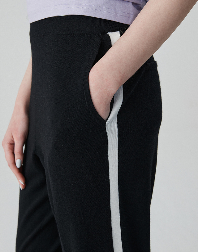 캐시미어하우스 [Murray Allan]울 조거 팬츠 Wool Jogger Pants_Black(BK) 착용컷