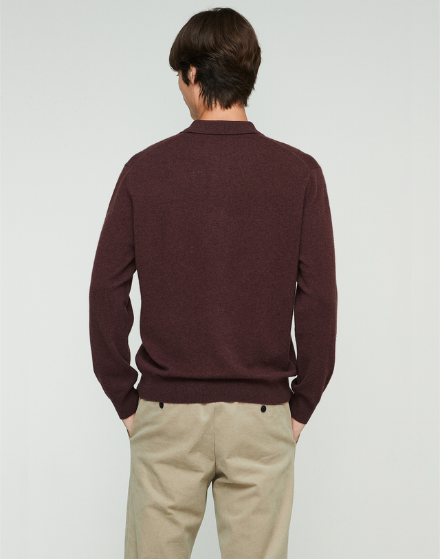 캐시미어하우스 [Murray Allan] 100%캐시미어 시그니처 로고자수 캐시미어 셔츠 풀오버 A Logo shirts Pullover_Squirrel(SQ) 착용컷