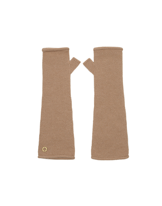 캐시미어하우스 [Murray allan] 100%캐시미어 롤엣지 포인트 암워머 Roll Edge Point Arm warmer_Camel 착용컷