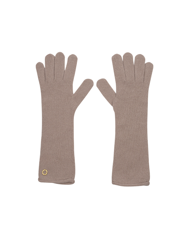 캐시미어하우스 [Murray allan] 100%캐시미어 롤엣지 포인트 심플 장갑 Roll Edge Point Slim Gloves_Skin Beige(SB) 착용컷