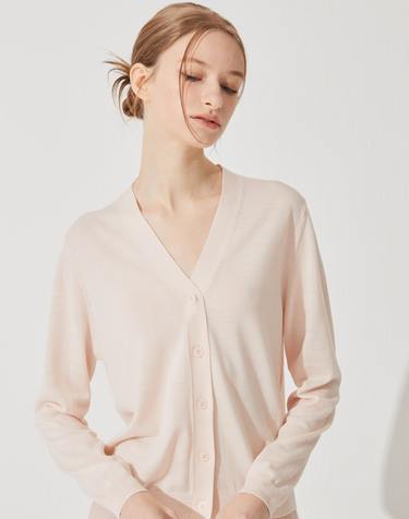 [Murray Allan] Long V-neck cardigan_Blossom(LS) M42WCD010LS