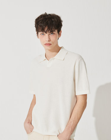 [Murray Allan]  Texture Shirt Pullover _White(WH) M42MPU022WH