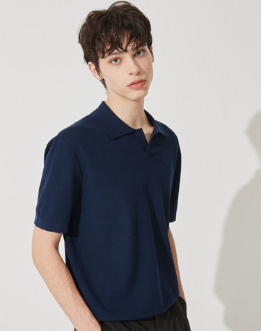 [Murray Allan] Texture Shirt Pullover_Navy(NA) M42MPU022NA