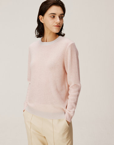 [Cashmere Class] 100%캐시미어 Round loose pullover_ Rose pink(RP) C43WPU005RP