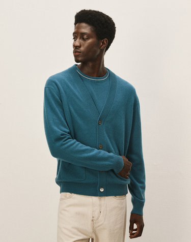 [Murray Allan] 100%캐시미어 V-neck cardigan_Emerald green(EE) M43MCD001EE