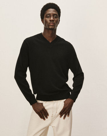 [Murray Allan] 100%캐시미어 V-neck pullover_BLACK(BK) M43MPU041BK