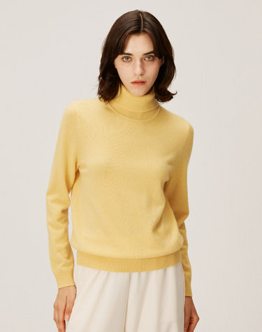[Murray Allan] 100%캐시미어 Rollneck pullover_ Yellow (YE) M43WPU044YE