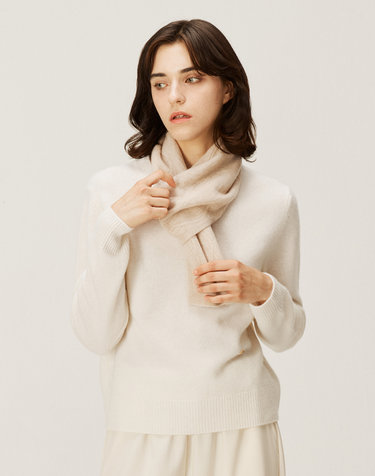 [Murray Allan] 100%캐시미어 Diamond Texture Petit Scarf_Skin Beige (SB)M43APE025SB