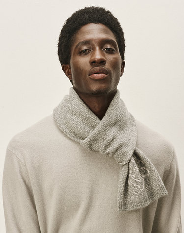 [Murray Allan] 100%캐시미어 Multi-Texture Petit Scarf_Melange Grey (MG) M43APE026MG