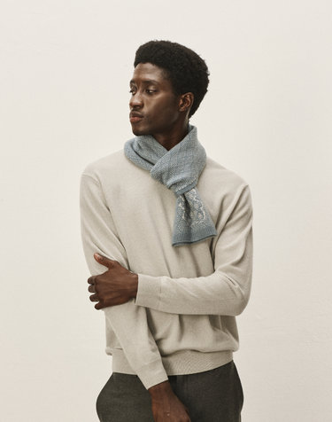 [Murray Allan] 100%캐시미어 Multi-Texture Petit Scarf_Ston (ST) M43APE026ST