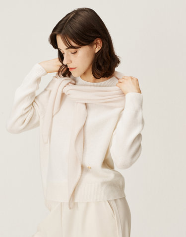 [Murray Allan] 100%캐시미어 Lurex point shawl_Skin Beige (SB)  M43ASH039SB